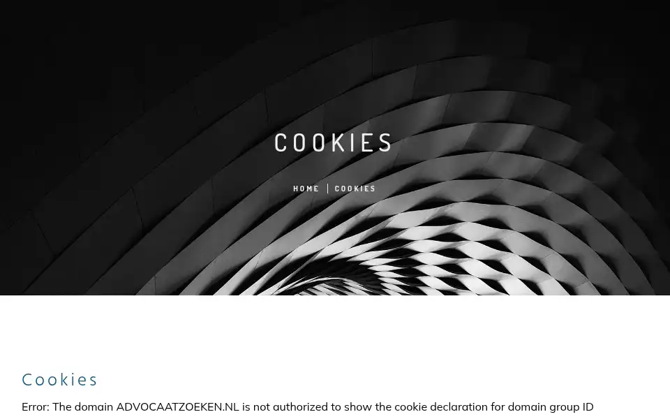 Screenshot of advocaatzoeken.nl
