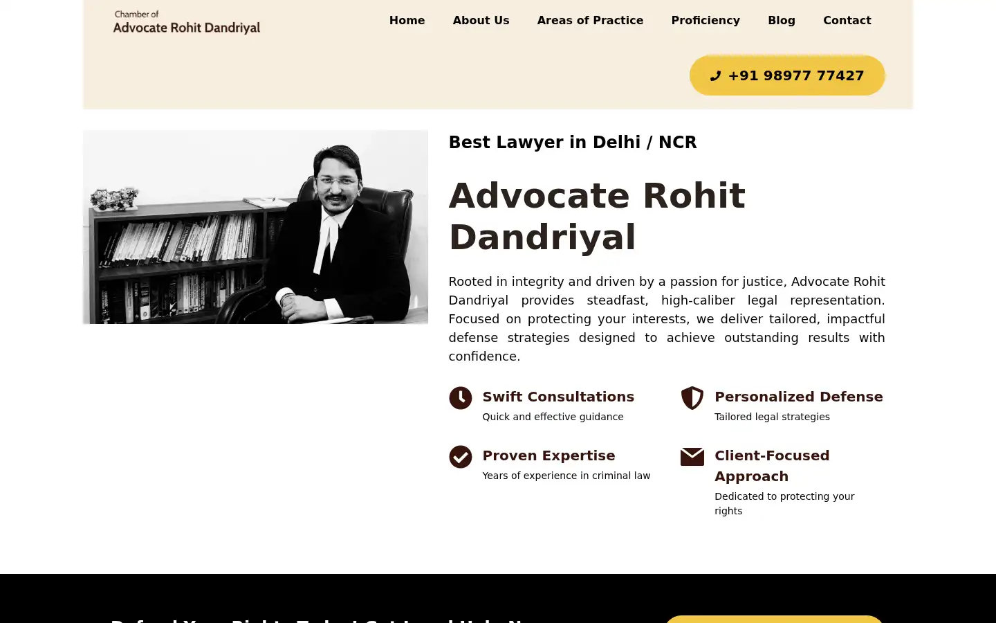 Screenshot of advocaterohitdandriyal.com