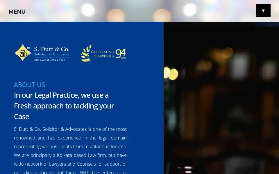 Screenshot of advocatesdutt.com