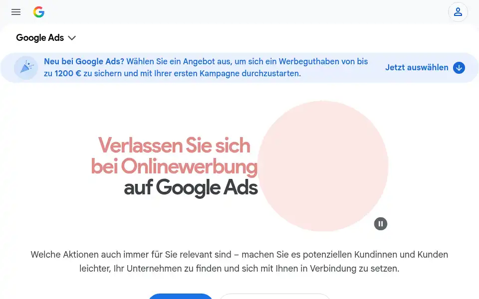 Screenshot of adwords.com