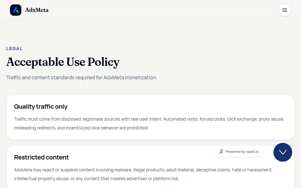 Screenshot of adxmeta.com