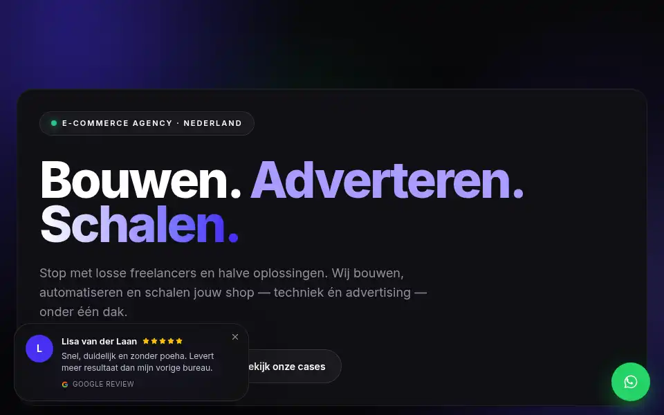Screenshot of aecommerce.nl