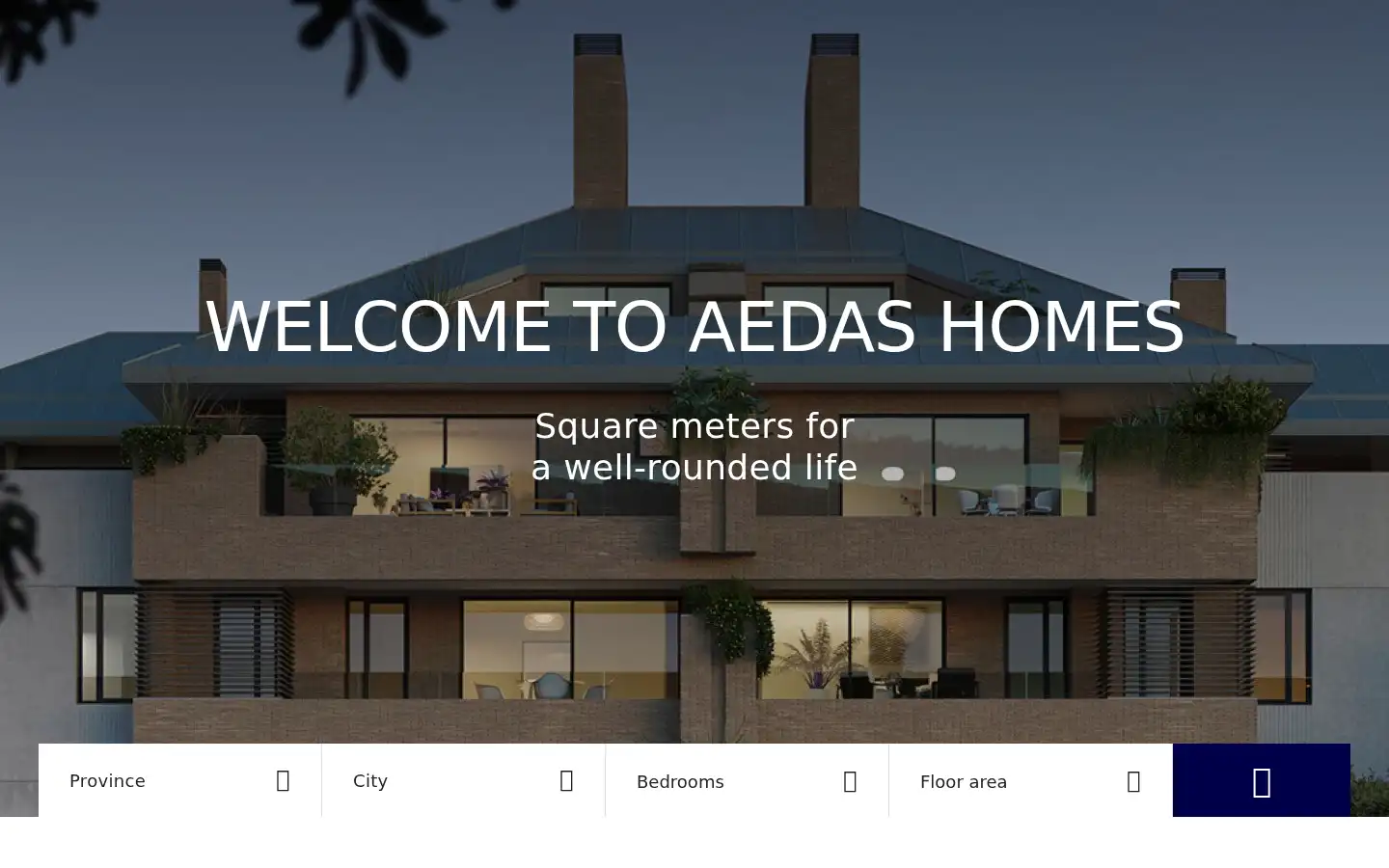Screenshot of aedashomes.com