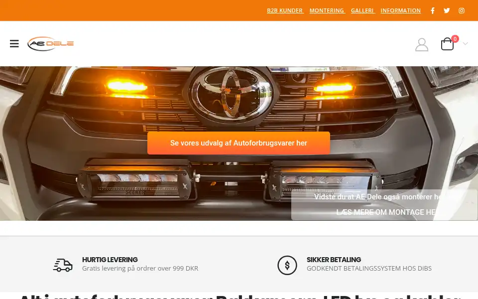 Screenshot of aedele.dk