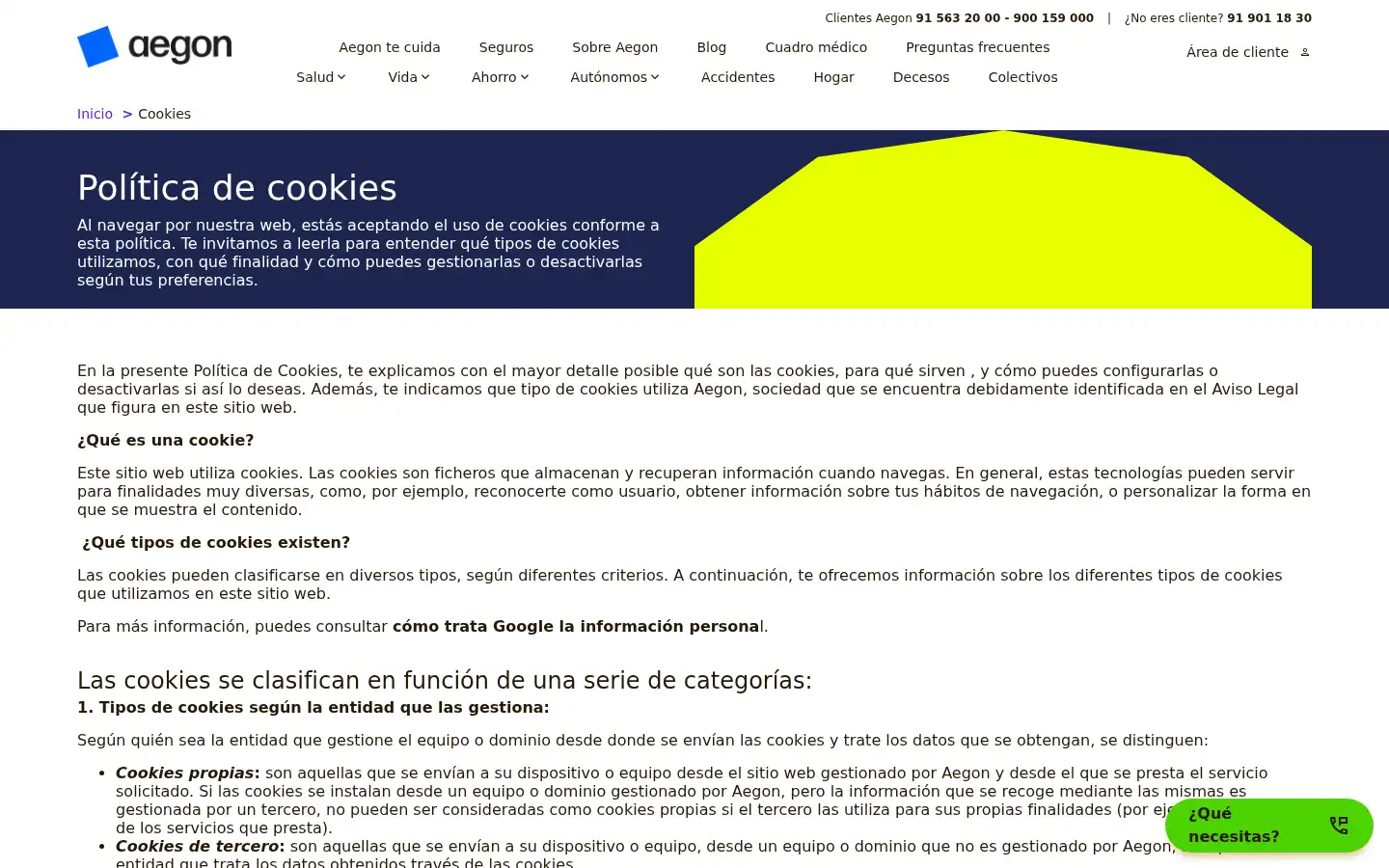 Screenshot of aegon.es