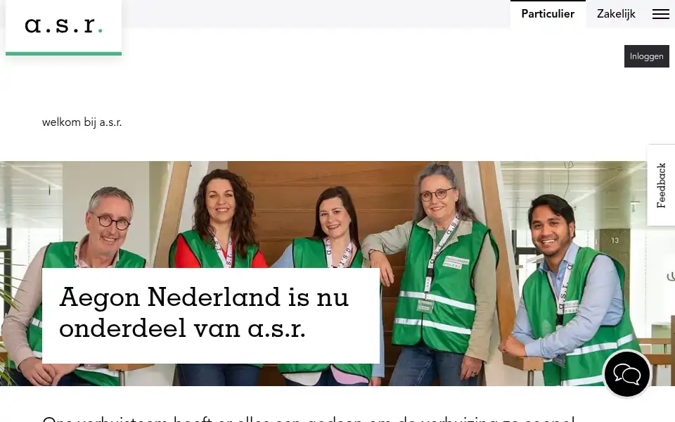 Screenshot of aegon.nl