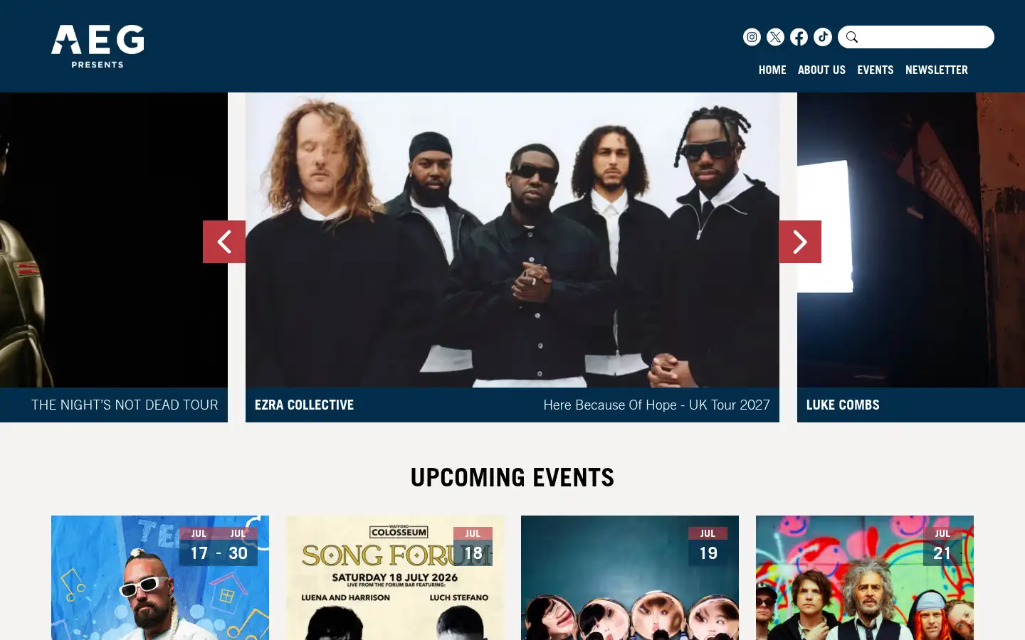 Screenshot of aegpresents.co.uk