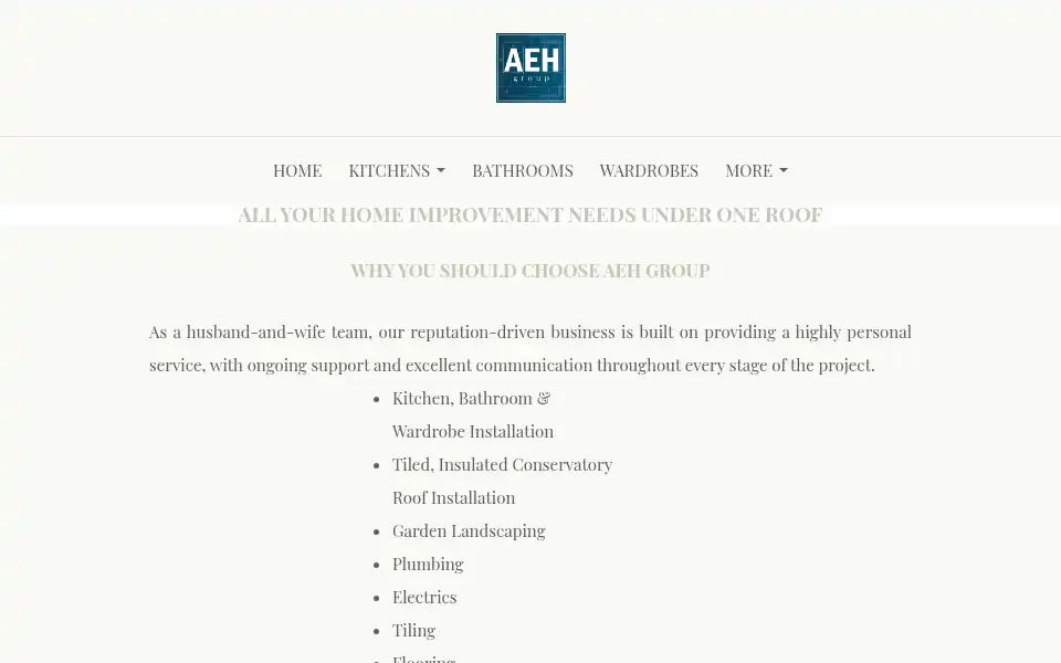 Screenshot of aehgroup.co.uk