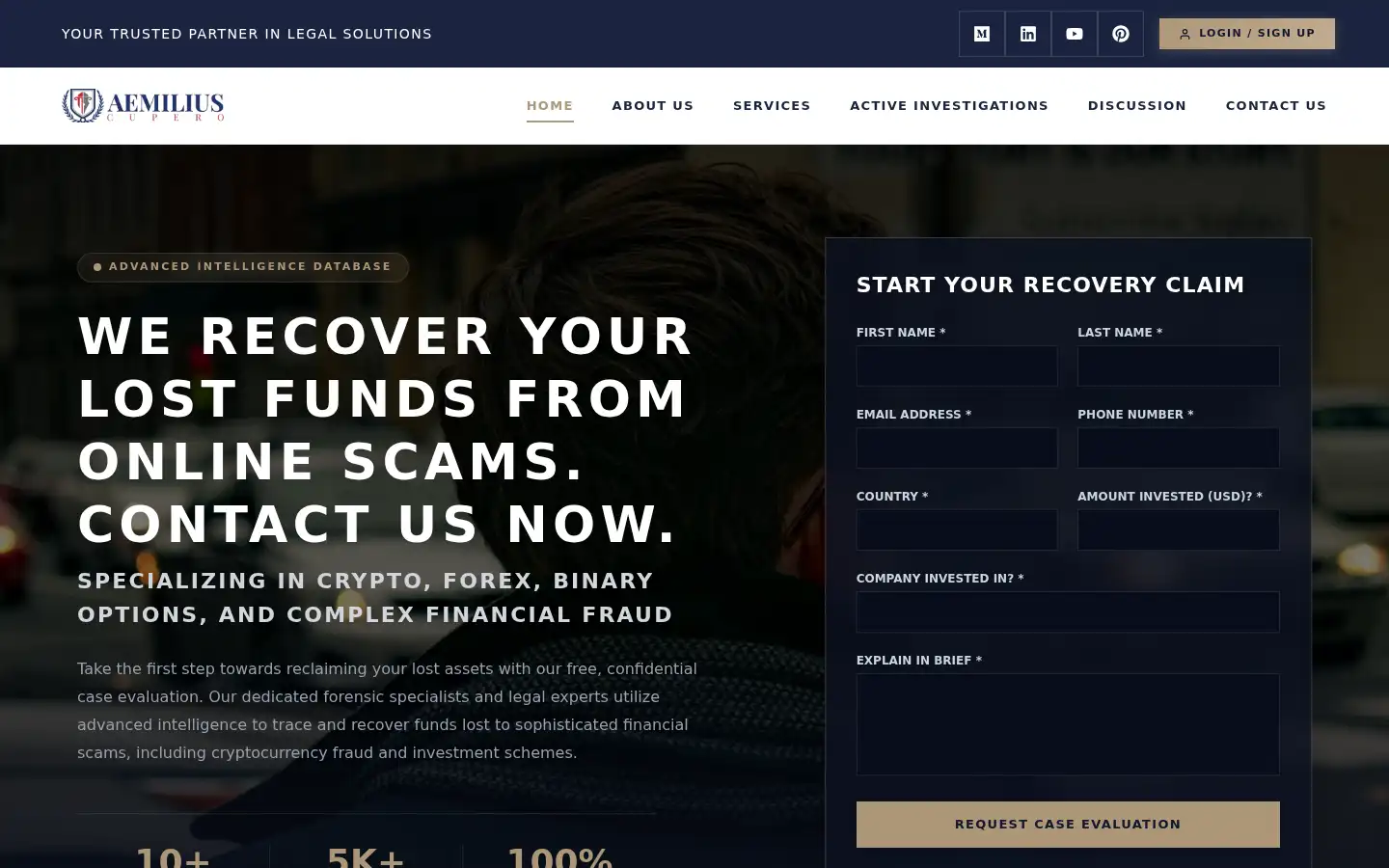 Screenshot of aemilius-cupero.com