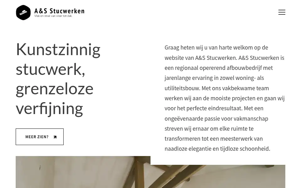 Screenshot of aensstucwerken.nl