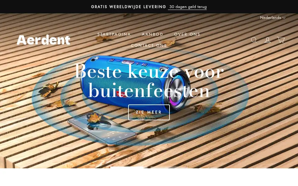 Screenshot of aerdent.nl