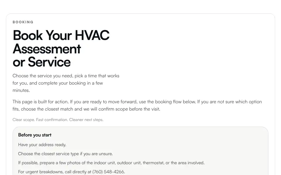 Screenshot of aeriahvac.com