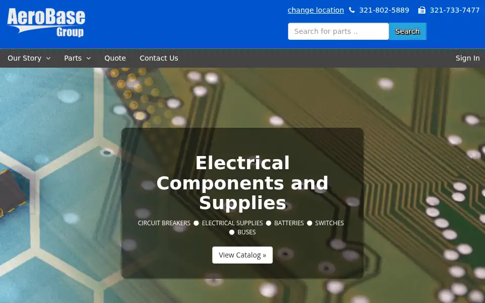Screenshot of aerobasegroup.com