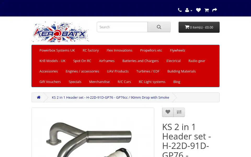 Screenshot of aerobatx.co.uk