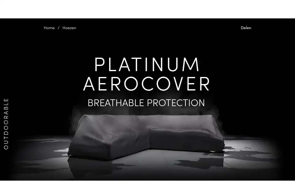 Screenshot of aerocover.nl