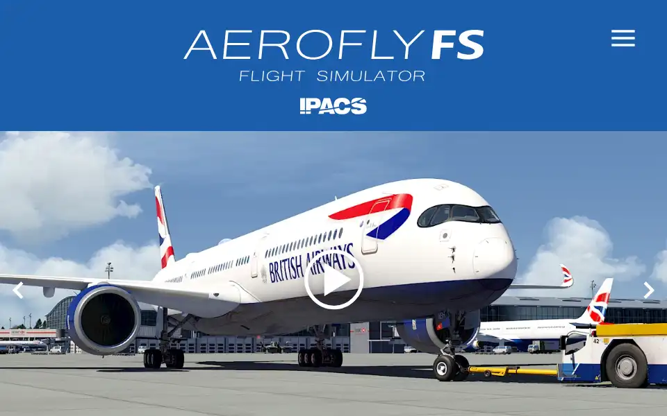 Screenshot of aerofly.com