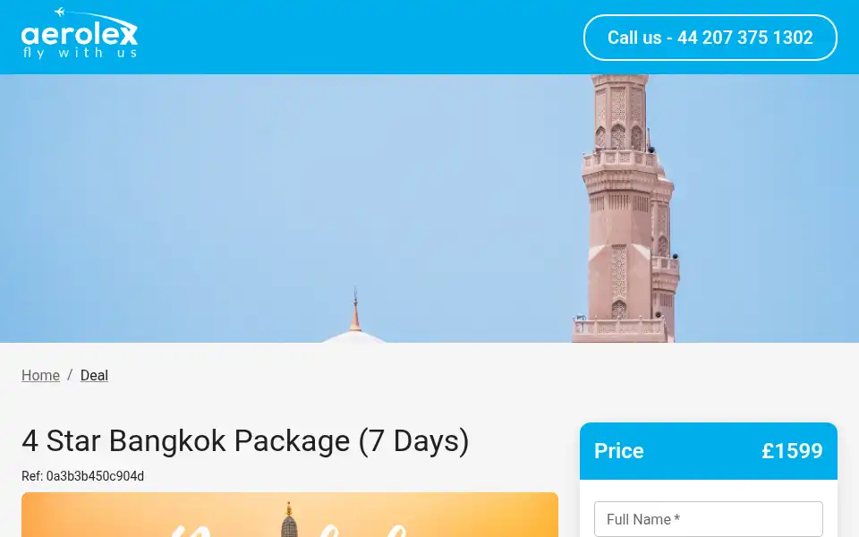 Screenshot of aerolex.co.uk