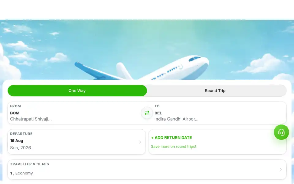 Screenshot of aeronfly.com