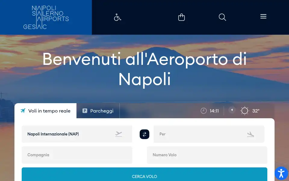 Screenshot of aeroportodinapoli.it