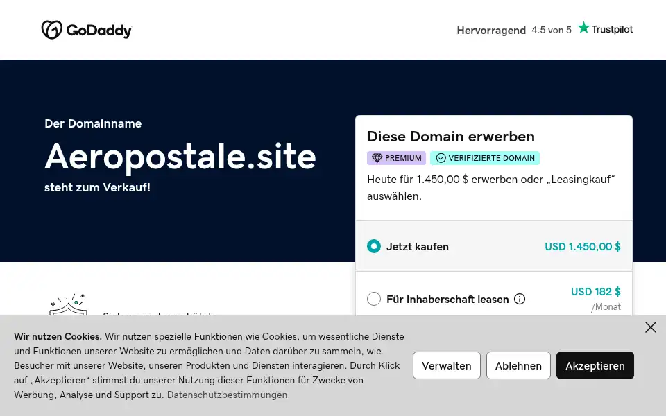 Screenshot of aeropostale.site