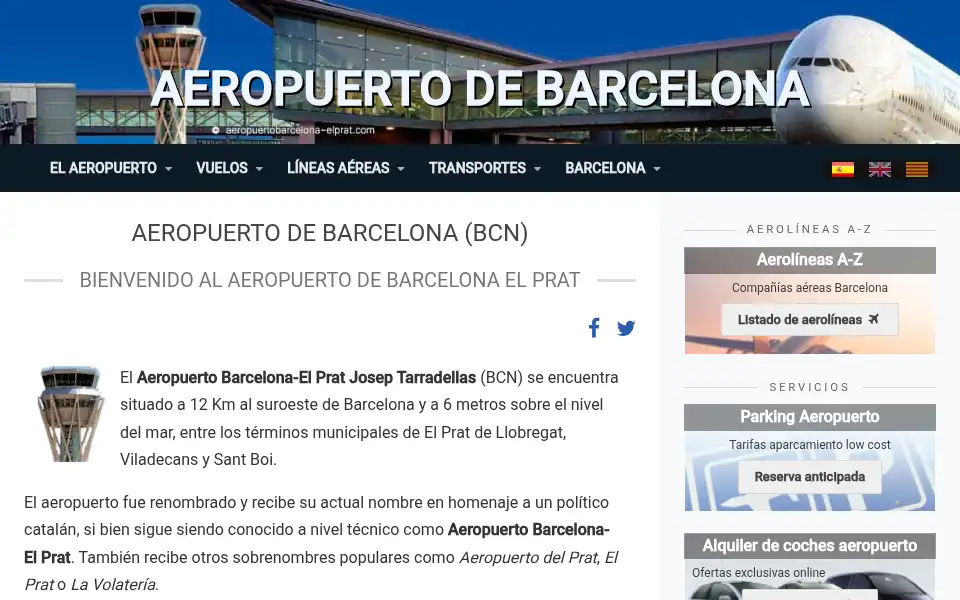 Screenshot of aeropuertobarcelona-elprat.com