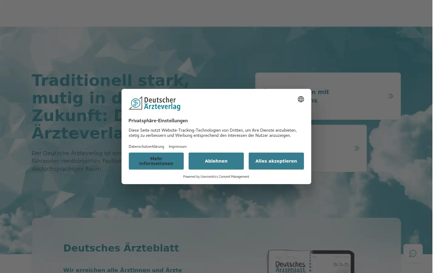 Screenshot of aerzteverlag.de