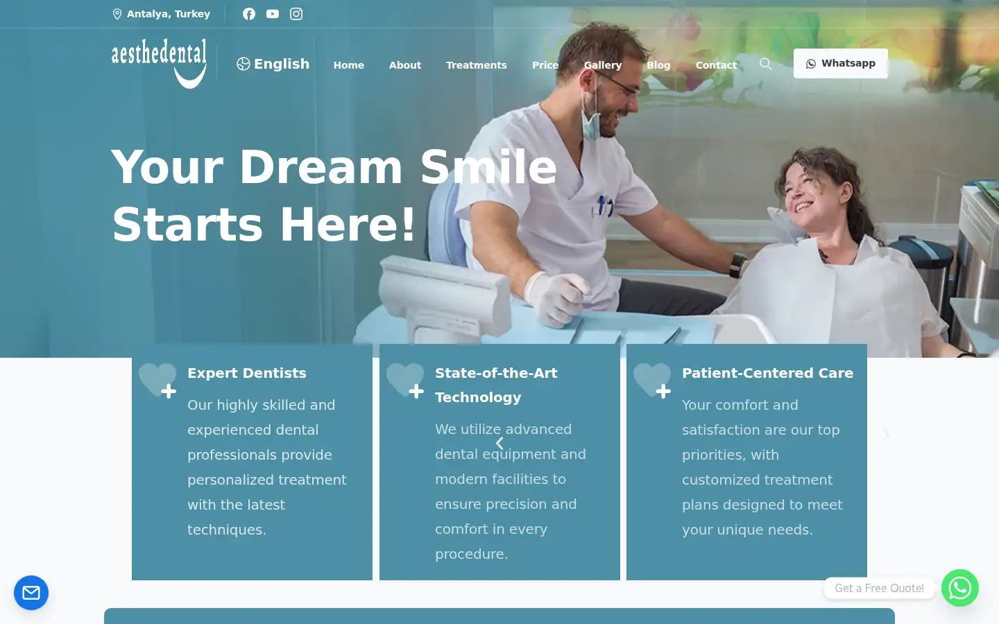 Screenshot of aesthedental.com