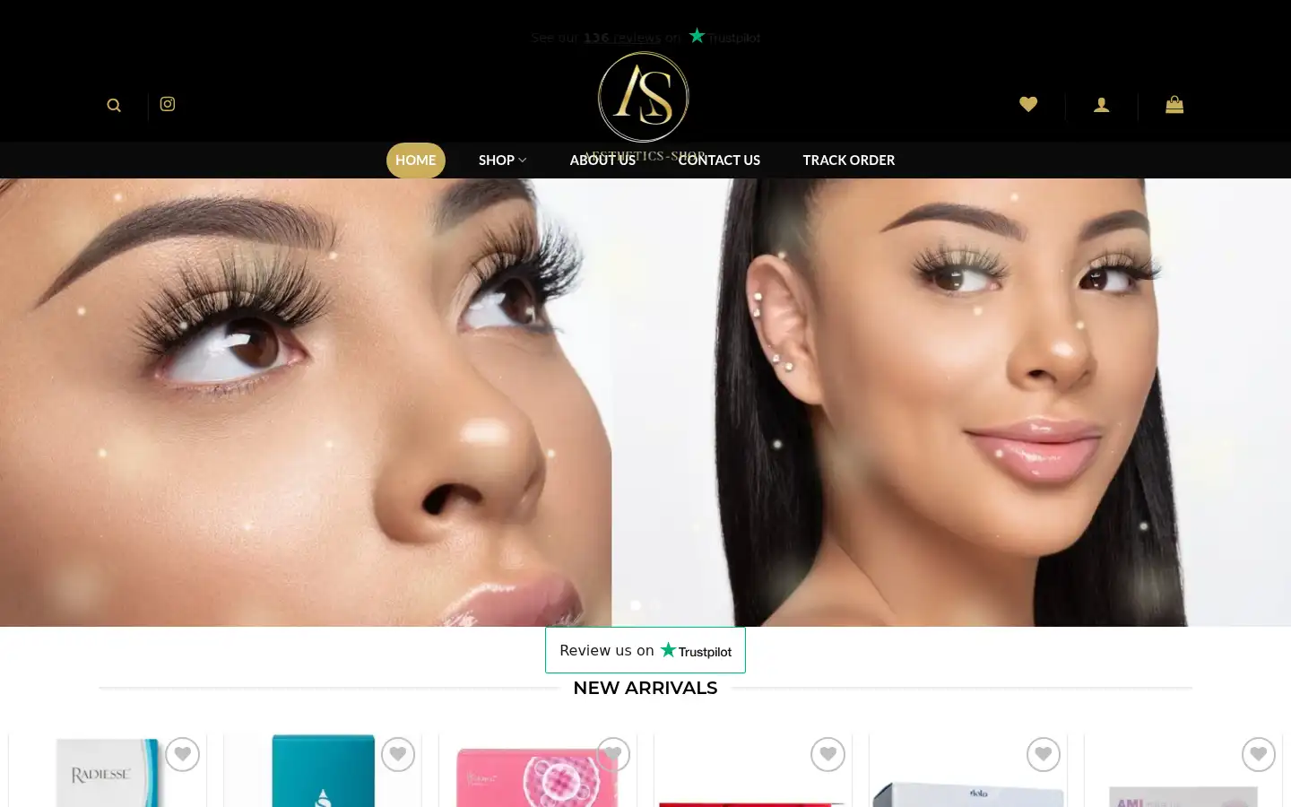 Screenshot of aesthetics-shop.com