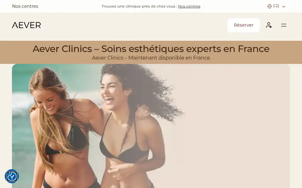 Screenshot of aeverclinics.com