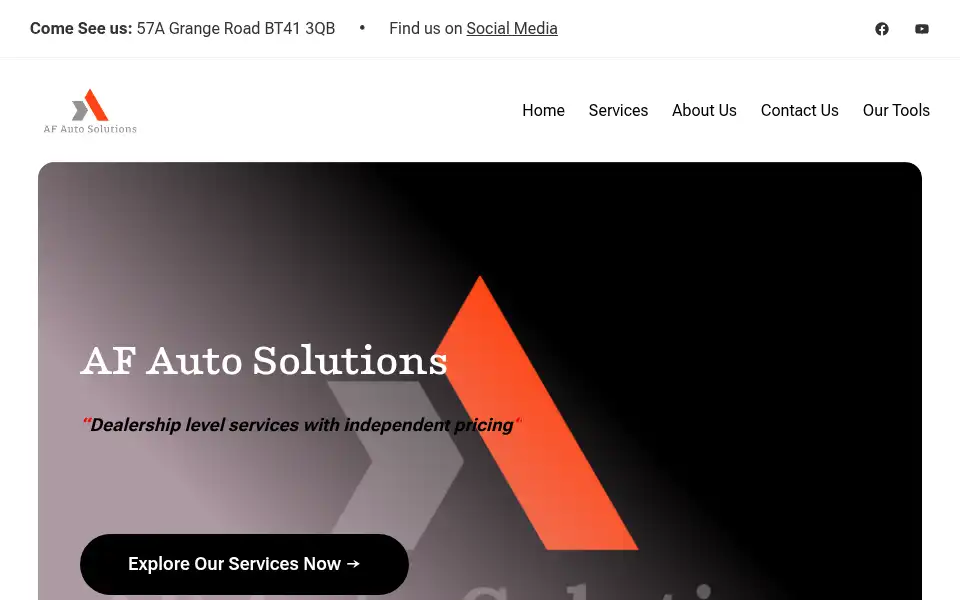 Screenshot of afautosolutions.com
