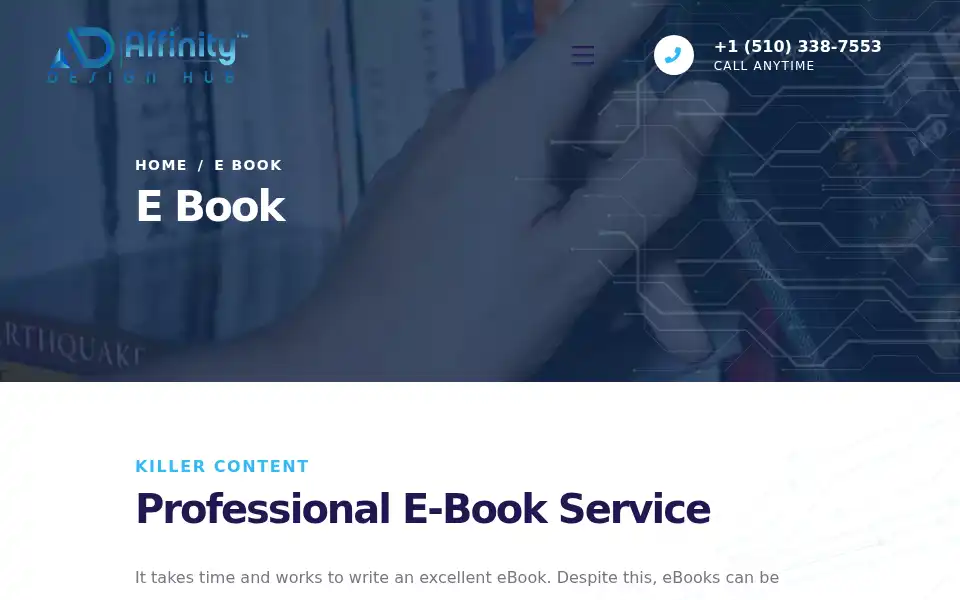 Screenshot of affinitydesignhub.com