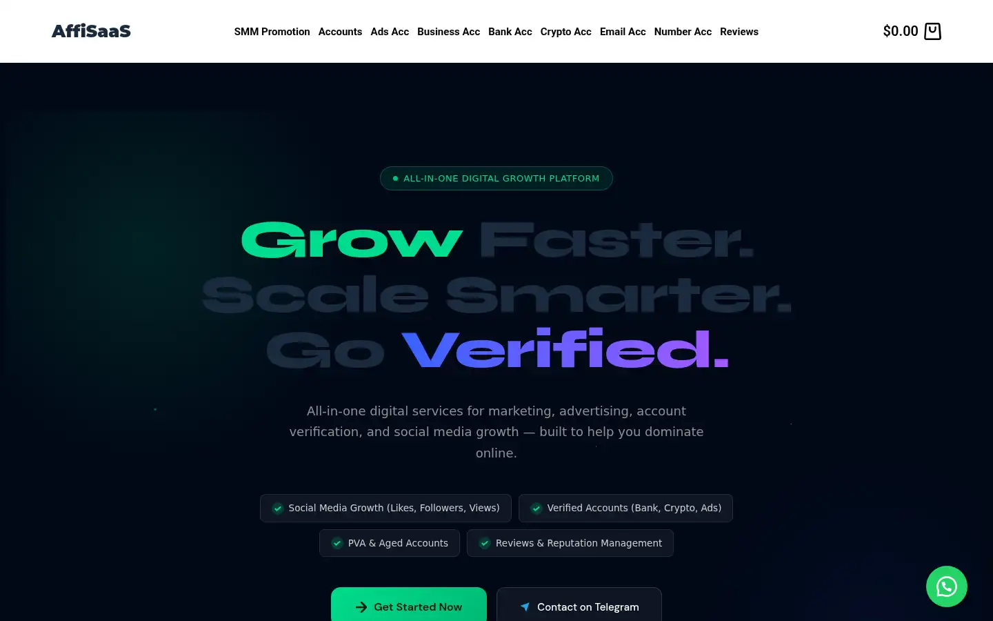 Screenshot of affisaas.com