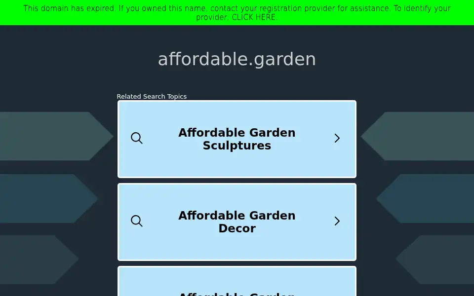 Screenshot of affordable.garden