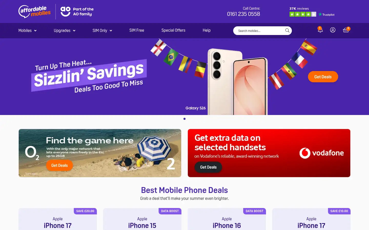 Screenshot of affordablemobiles.co.uk