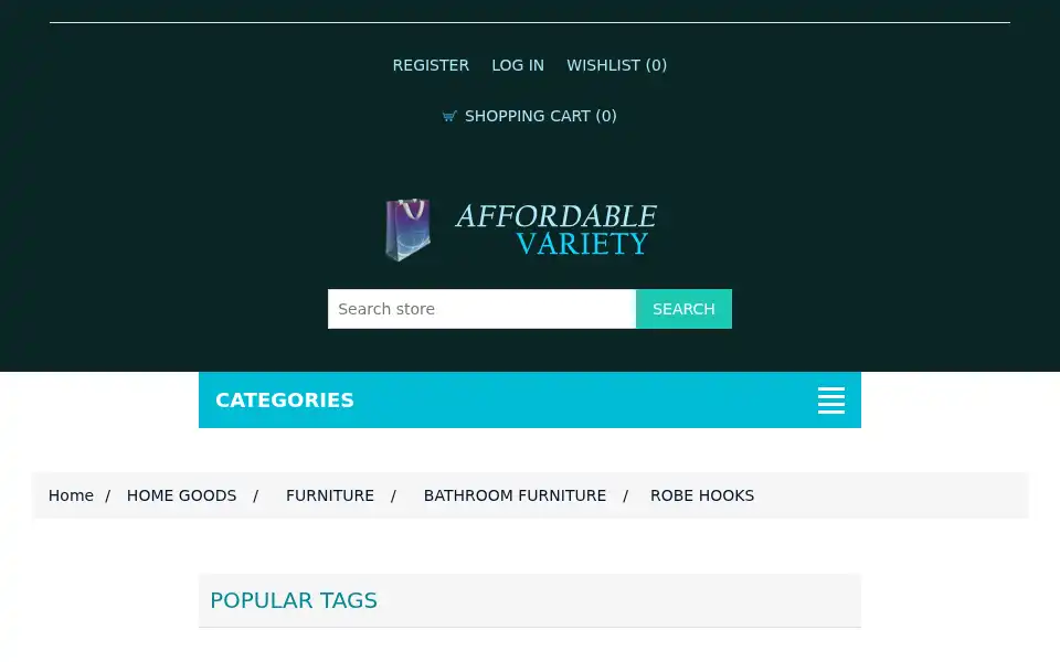 Screenshot of affordablevariety.com