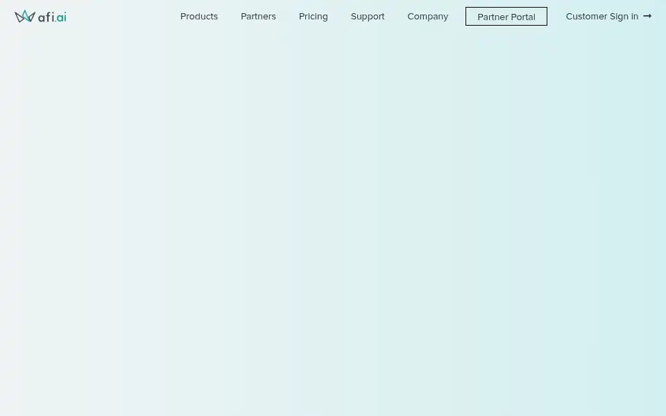 Screenshot of afi.ai