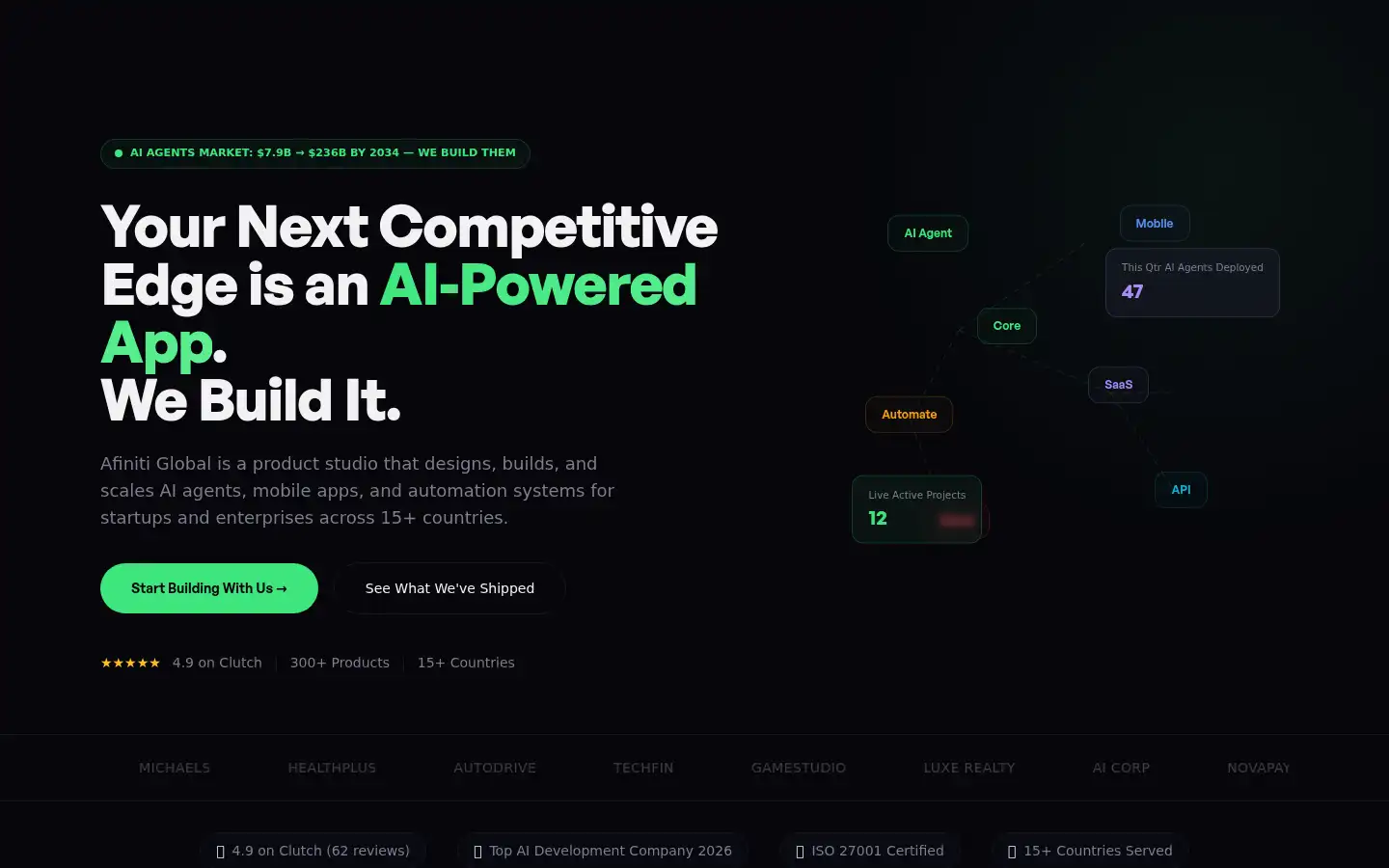 Screenshot of afinitiglobal.com