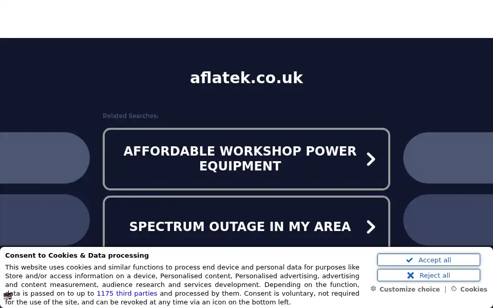 Screenshot of aflatek.co.uk