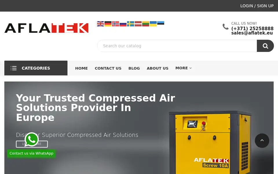 Screenshot of aflatek.eu