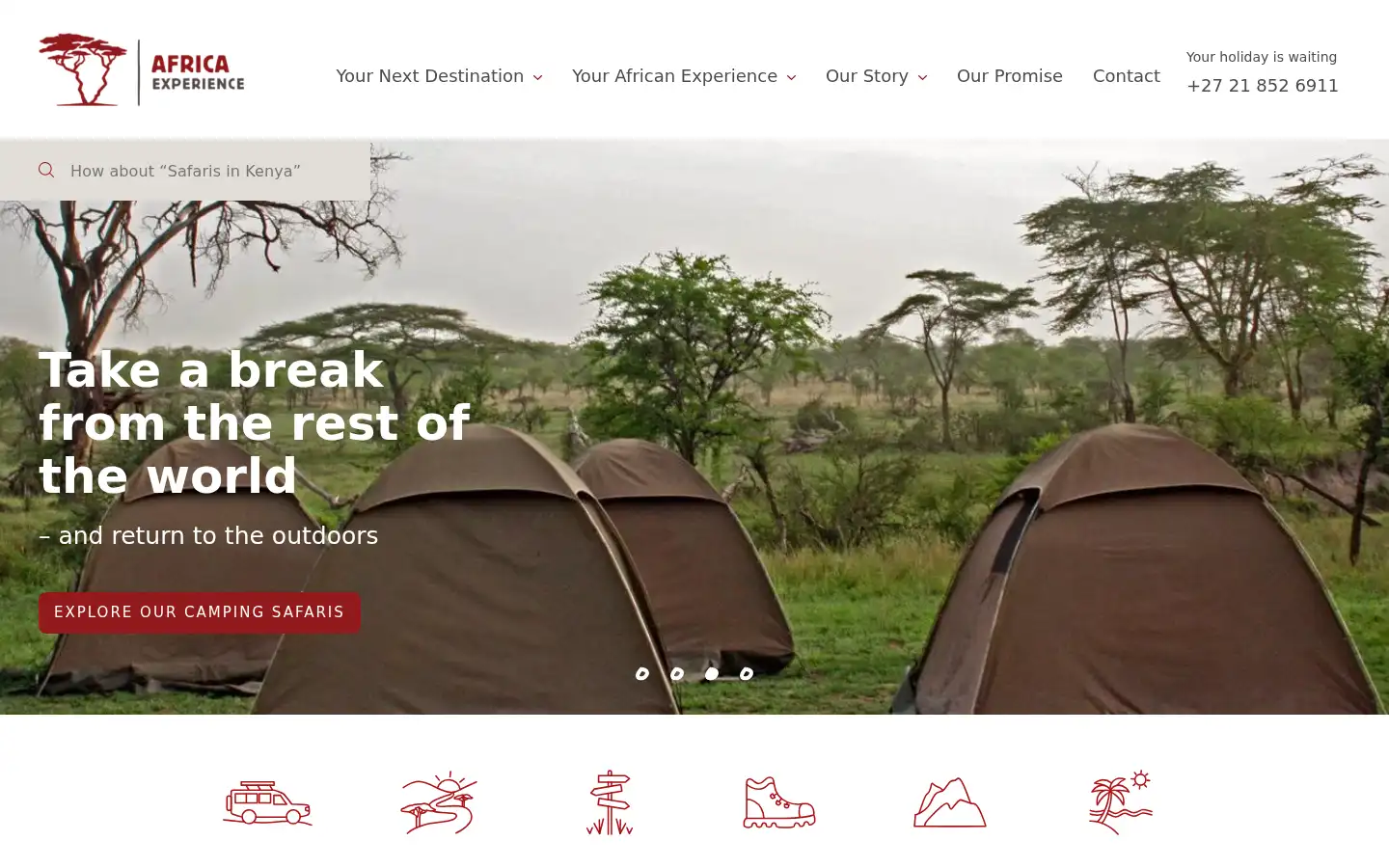 Screenshot of africa-experience.com
