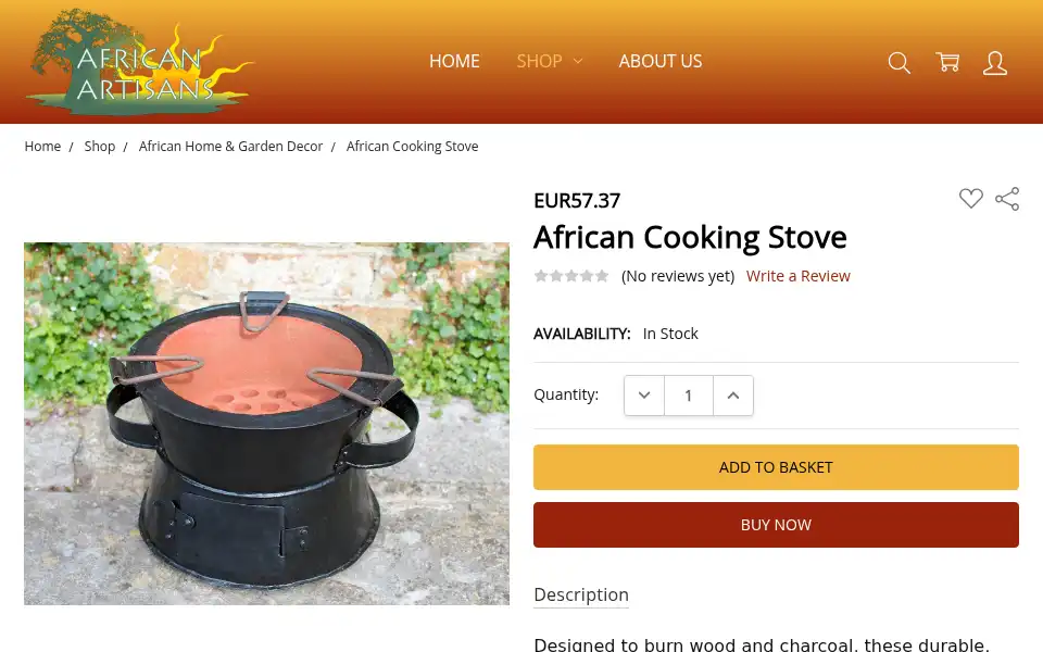 Screenshot of african-artisans.co.uk