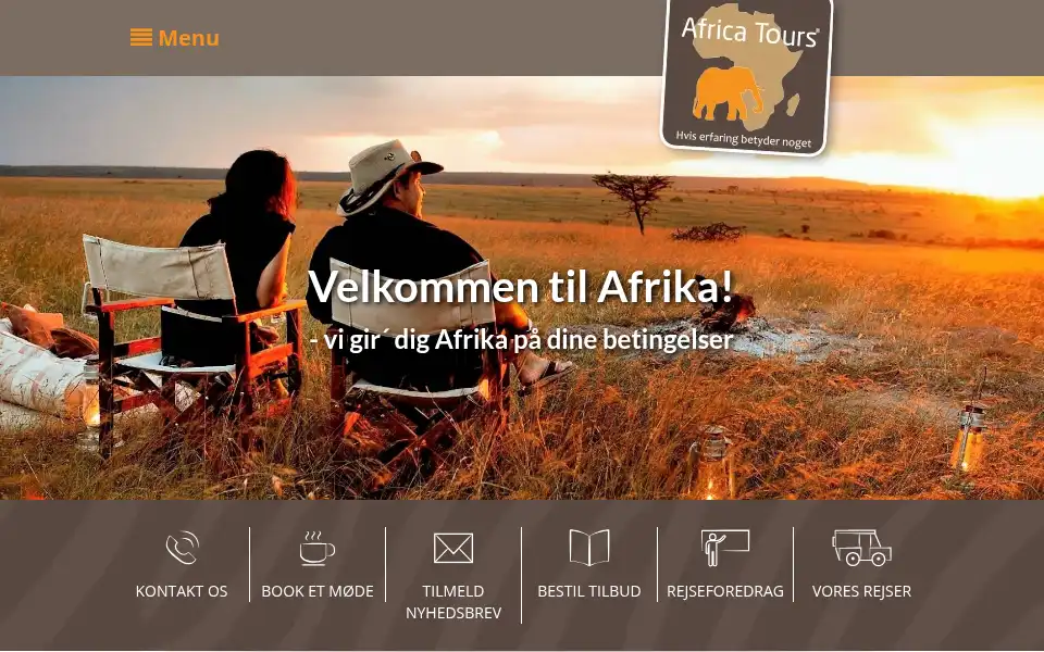 Screenshot of africatours.dk