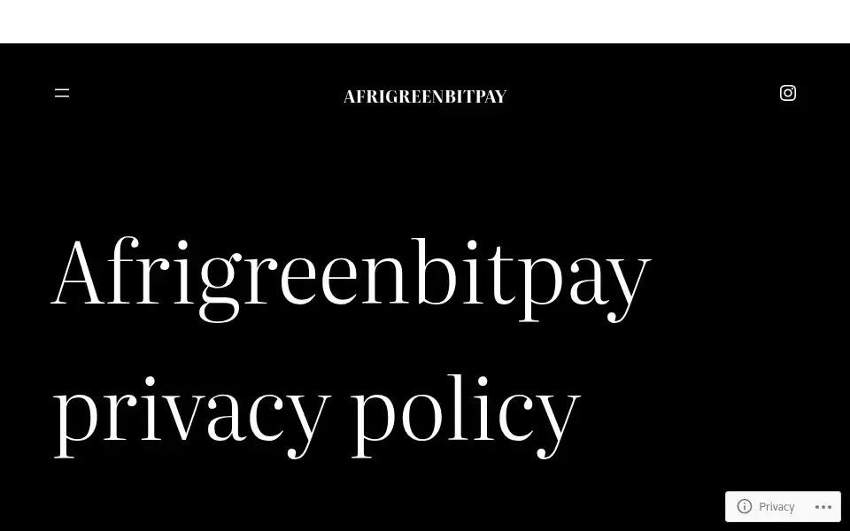 Screenshot of afrigreenbitpay.home.blog