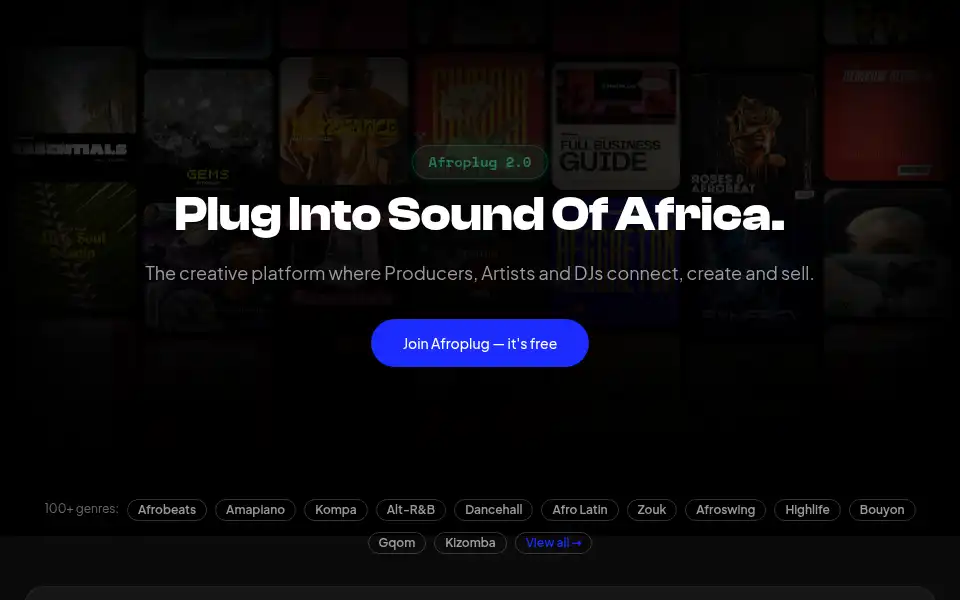 Screenshot of afroplug.com