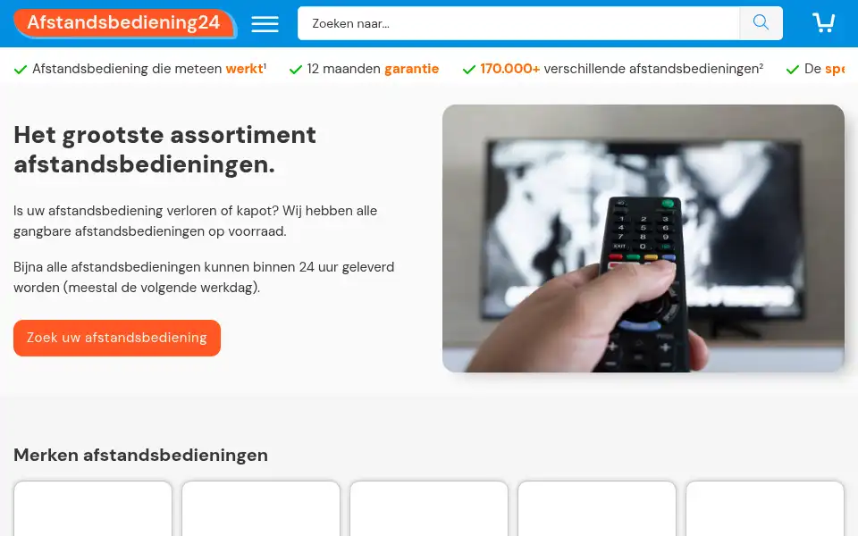 Screenshot of afstandsbediening24.nl