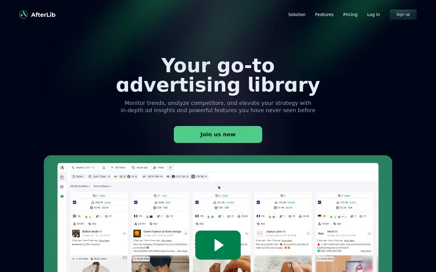 Screenshot of afterlib.com