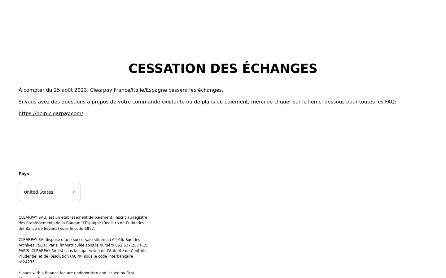Screenshot of afterpay.com
