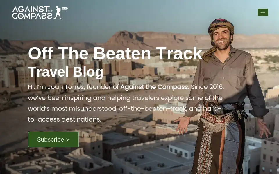 Screenshot of againstthecompass.com