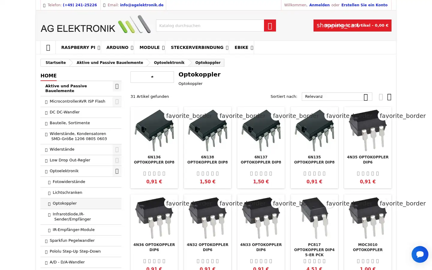 Screenshot of agelektronik.de