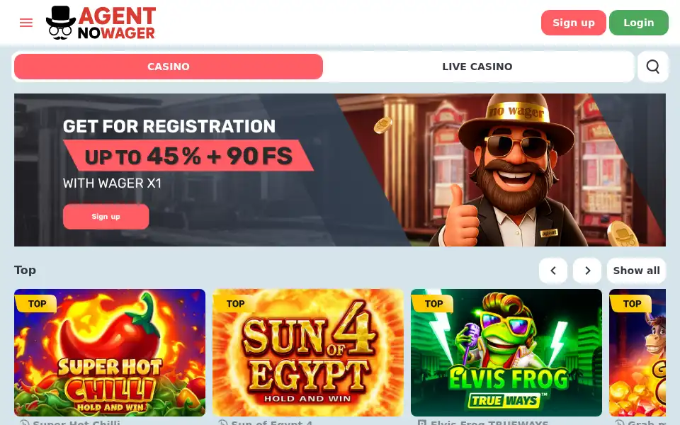 Screenshot of agentnowager.cc